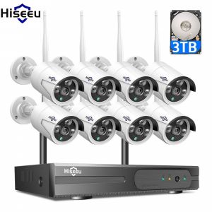 quality product אלקטרוניקה  2MP 1080P CCTV System 8ch HD Wireless NVR kit 3TB HDD Outdoor IR Night Vision IP Wifi Camera Security System Surveillance Hiseeu